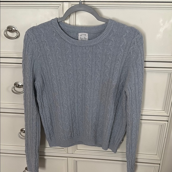 Hippie Rose Sweaters - COPY - Hippie Rose Light Blue Cable Knit Crew Neck Sweater